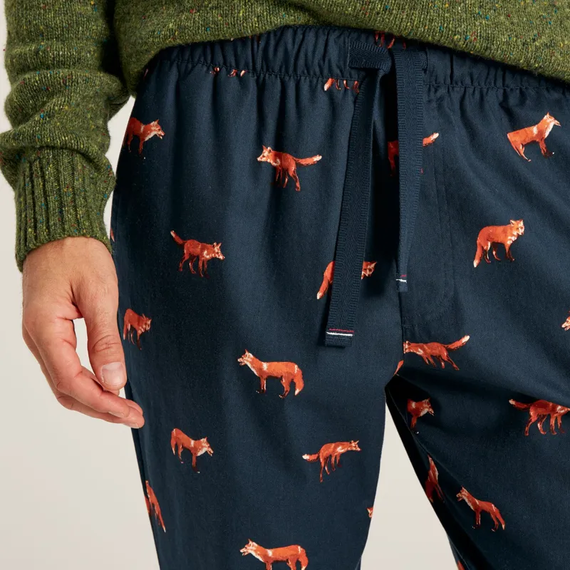 Joules The Dozer Men's Printed Pyjama Bottoms - Navy Fox-3
